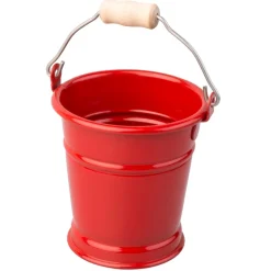 Eimer aus Metall mini rot ab, 2 Jahre