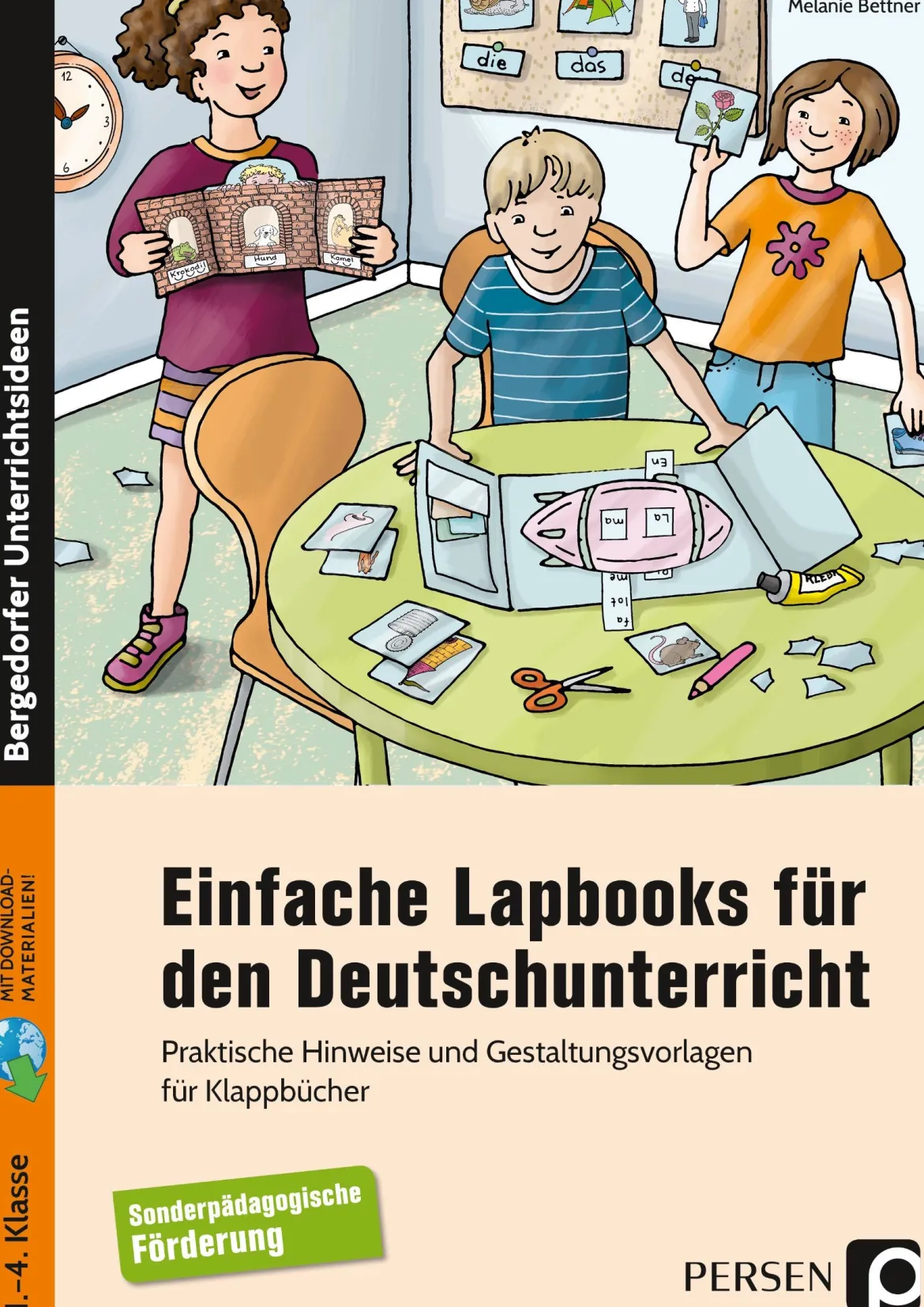 Einfache Lapbooks für den Deutschunterricht, Buch, 1. bis 4. Klasse