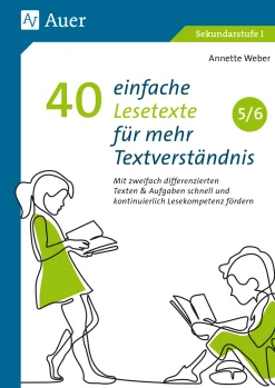 40 einfache Lesetexte für mehr Textverständnis, Buch, 5. und 6. Klasse