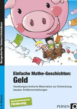 Einfache Mathe-Geschichten: Geld, Buch, 1.-4. Klasse