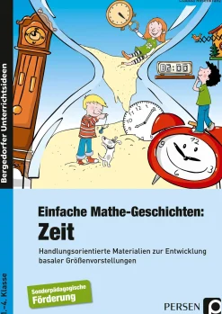 Einfache Mathe-Geschichten: Zeit, Buch, 1.-4. Klasse