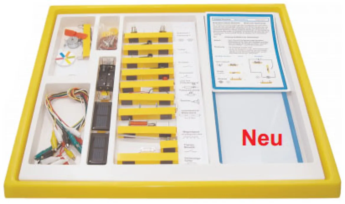 Elektrobaukasten 1.1 Grundlagen und Solartechnik - mit Einsatz und transparentem Deckel