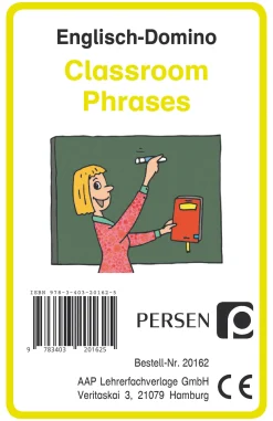 Englisch-Domino: Classroom Phrases, Kartenspiel, 1. bis 4. Klasse