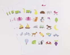 Erkennungsschilder, Selbstklebefolie, Serie B, für Garderoben in Kindergarten und Grundschule