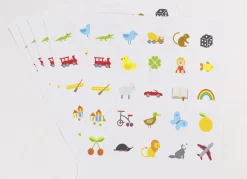 Erkennungsschilder, Selbstklebefolie, Serie D, für Garderoben in Kindergarten und Grundschule