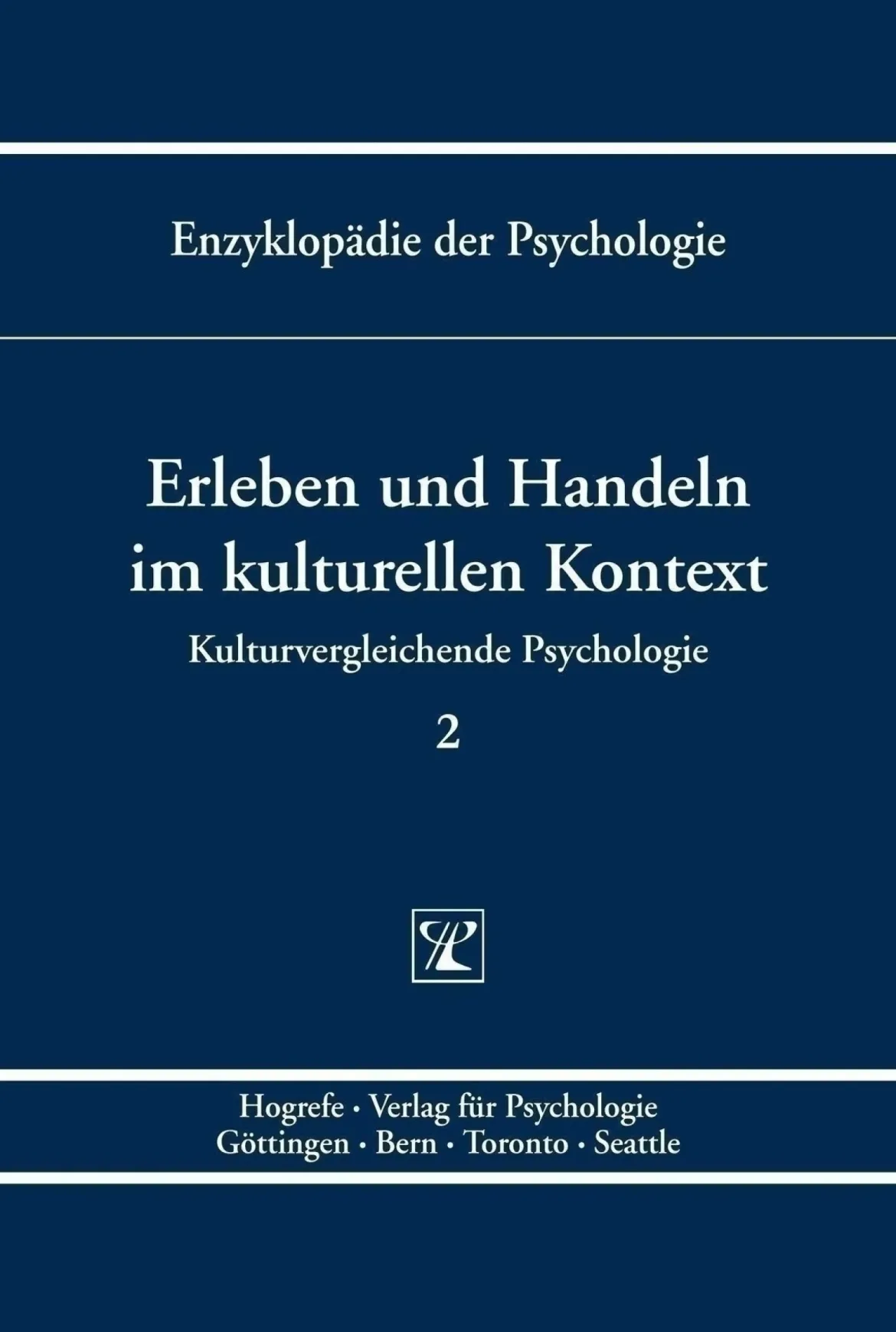 Erleben und Handeln im kulturellen Kontext, Buch