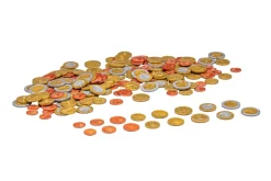 EURO - Rechengeld 160 Münzen im Polybeutel