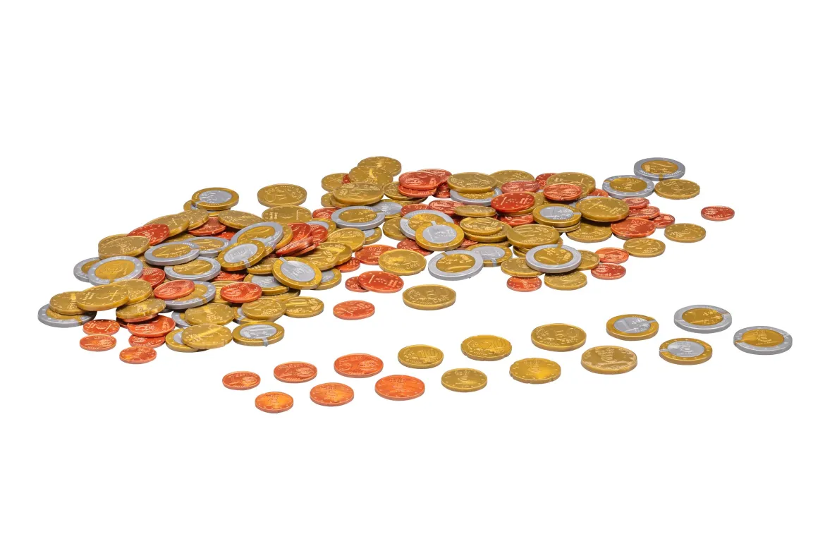 EURO - Rechengeld 160 Münzen im Polybeutel