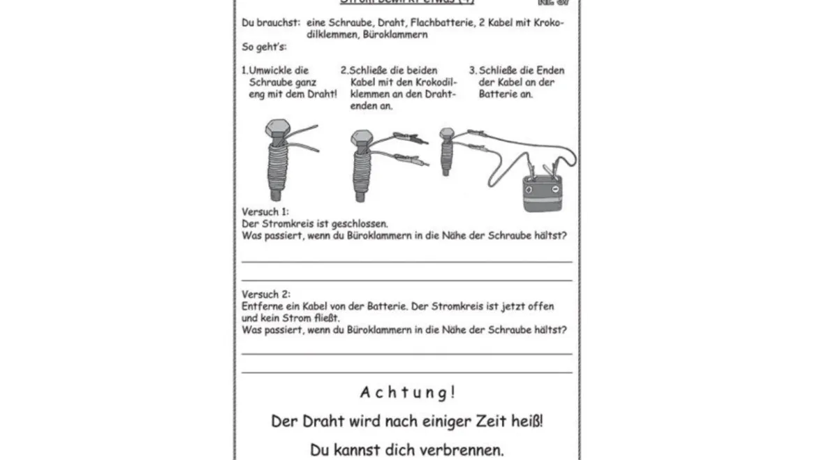Experimentier-Koffer - Elektrizität und Stromkreise, 6-12 Jahre