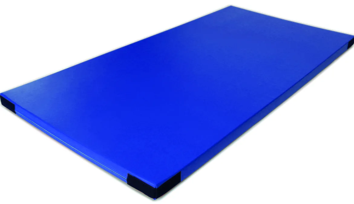 Fallschutzmatte FSM 160/60, 200x100 cm blau mit Klettecken