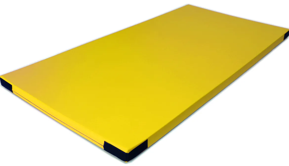 Fallschutzmatte FSM 160/60, 200x100 cm gelb mit Klettecken