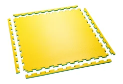 Fallschutzmatte Standard, Puzzlematte gelb-grün, 100x100 cm
