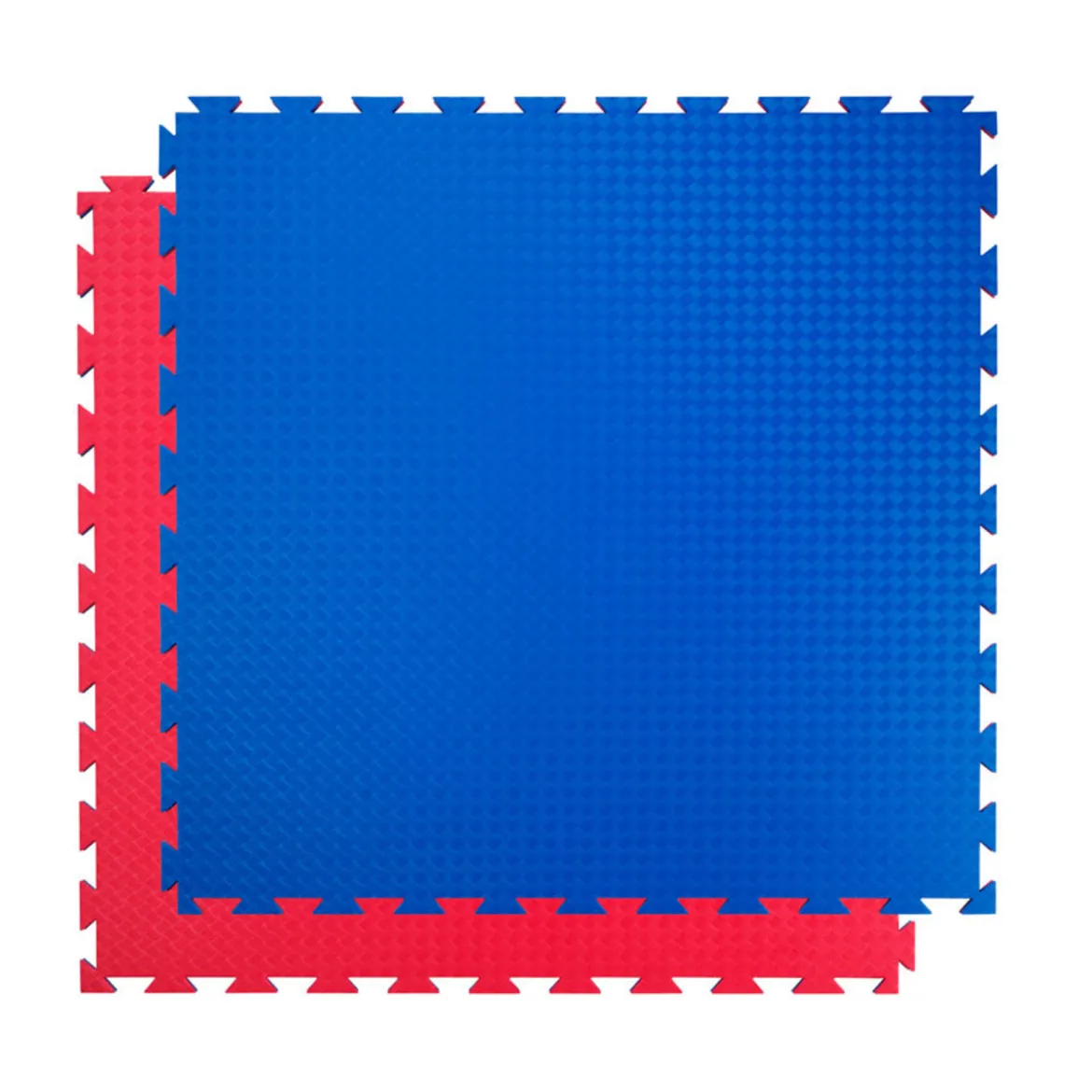 Fallschutzmatte Standard, Puzzlematte rot-blau, 100x100 cm