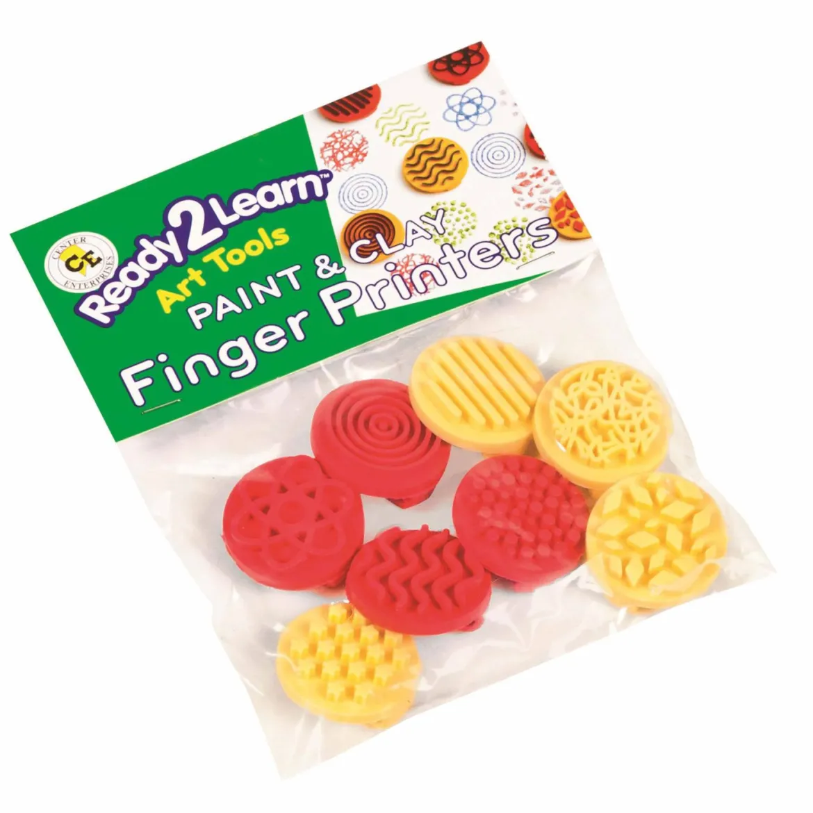 Farbe- & Knetmasse Fingerdrucker - 8 Stück