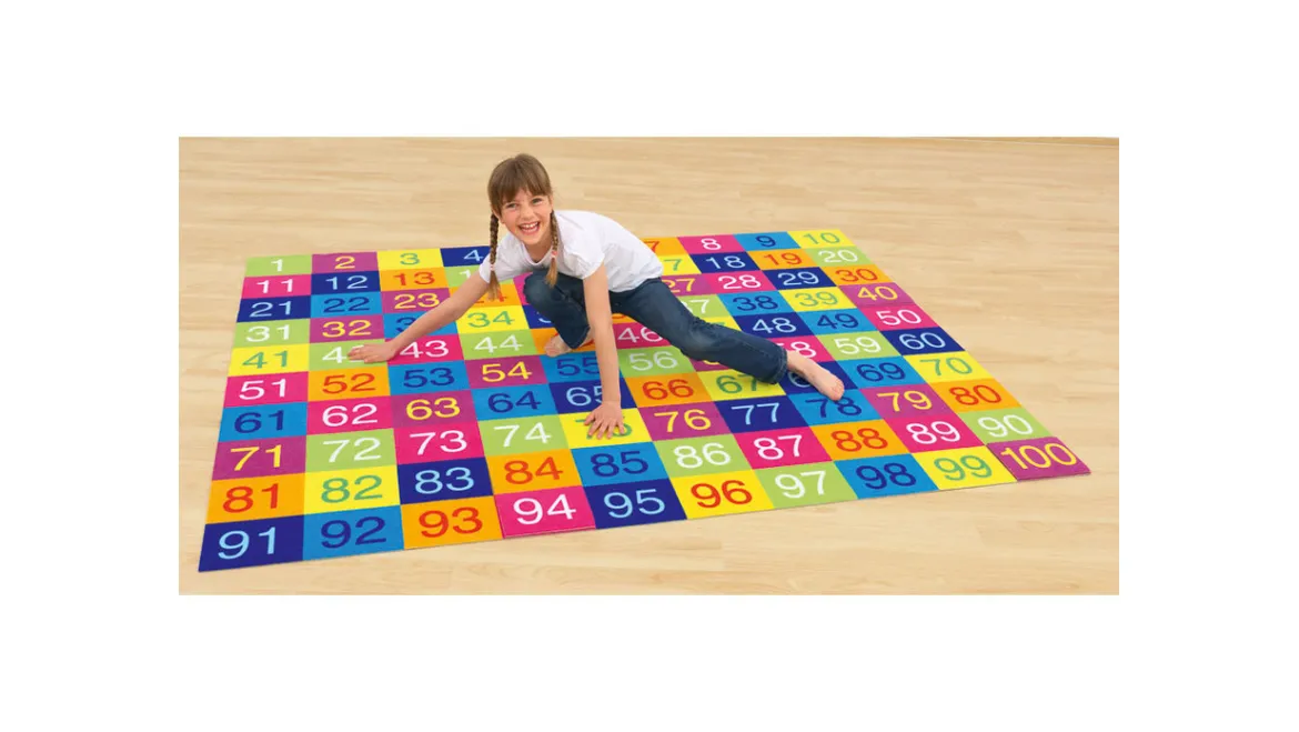 Farbenfroher Hunderter-Teppich, 200x150 cm