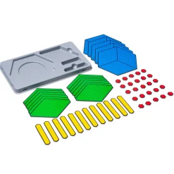 Farbiger Zehnerbasis-Satz, magnetisch, in Aufbewahrungsbox