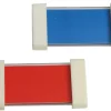 Farbtäfelchen im Holzkasten, 63 Farben