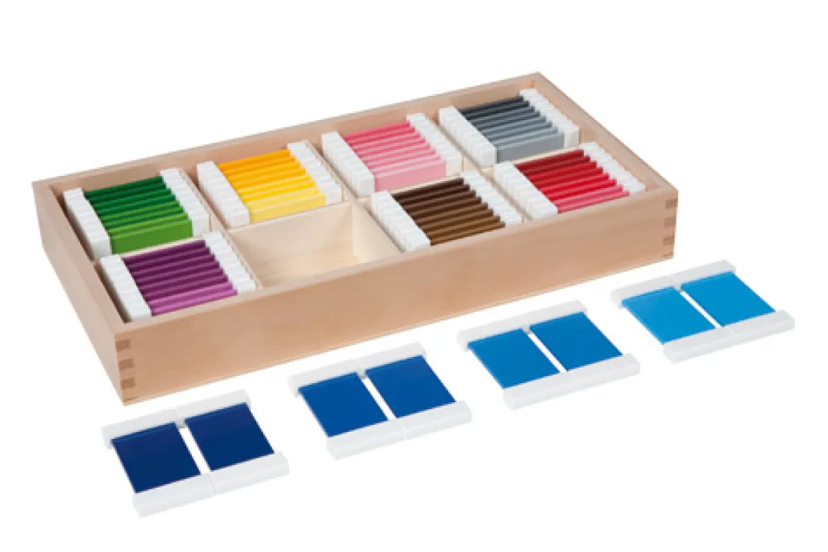 Farbtäfelchen, Kasten mit 32 Paaren