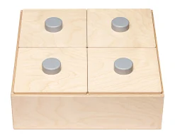 Finde Box aus Holz mit vier Fächern, ab 1,5 Jahre
