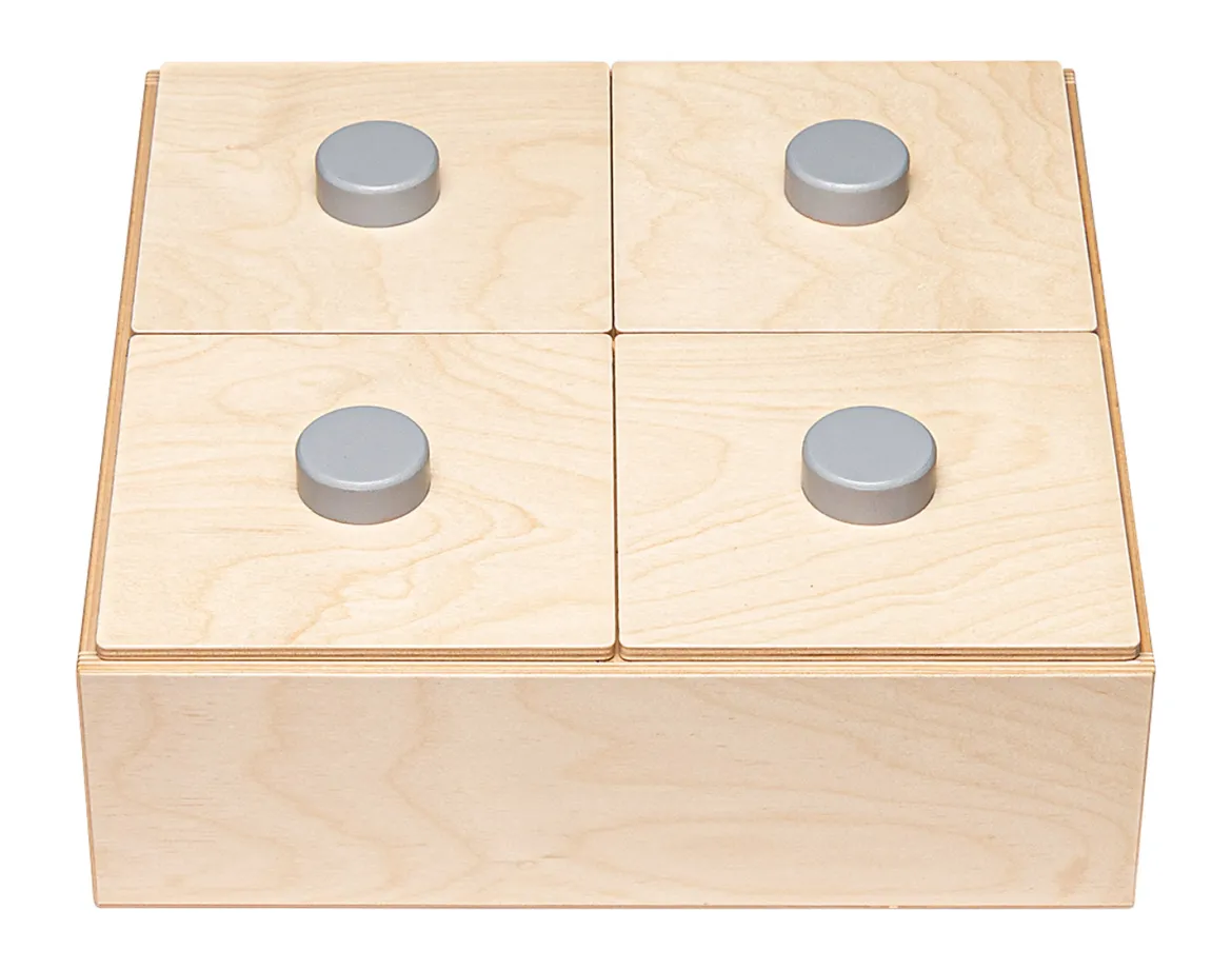 Finde Box aus Holz mit vier Fächern, ab 1,5 Jahre