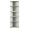 Flexeo Abschlussregal eckig, weiß, 4 Fachböden, Tiefe 48 cm