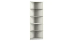Flexeo Abschlussregal eckig, weiß, 4 Fachböden, Tiefe 48 cm