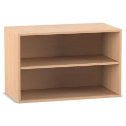 Flexeo® Aufsatzregal Buche hell, 2 Fächer, Breite 94,4 cm, Tiefe 38 cm