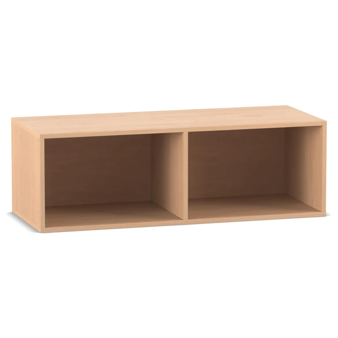 Flexeo Aufsatzregal, Buche hell, HxBxT: 41,4 x 126,4 x 58 cm mit Mittelwand