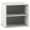 Flexeo Aufsatzregal, Dekor weiß, 2 Fächer, 1 Fachboden HxBxT 60,6x64,1x38 cm