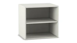 Flexeo Aufsatzregal, Dekor weiß, 2 Fächer, 1 Fachboden HxBxT 60,6x64,1x38 cm