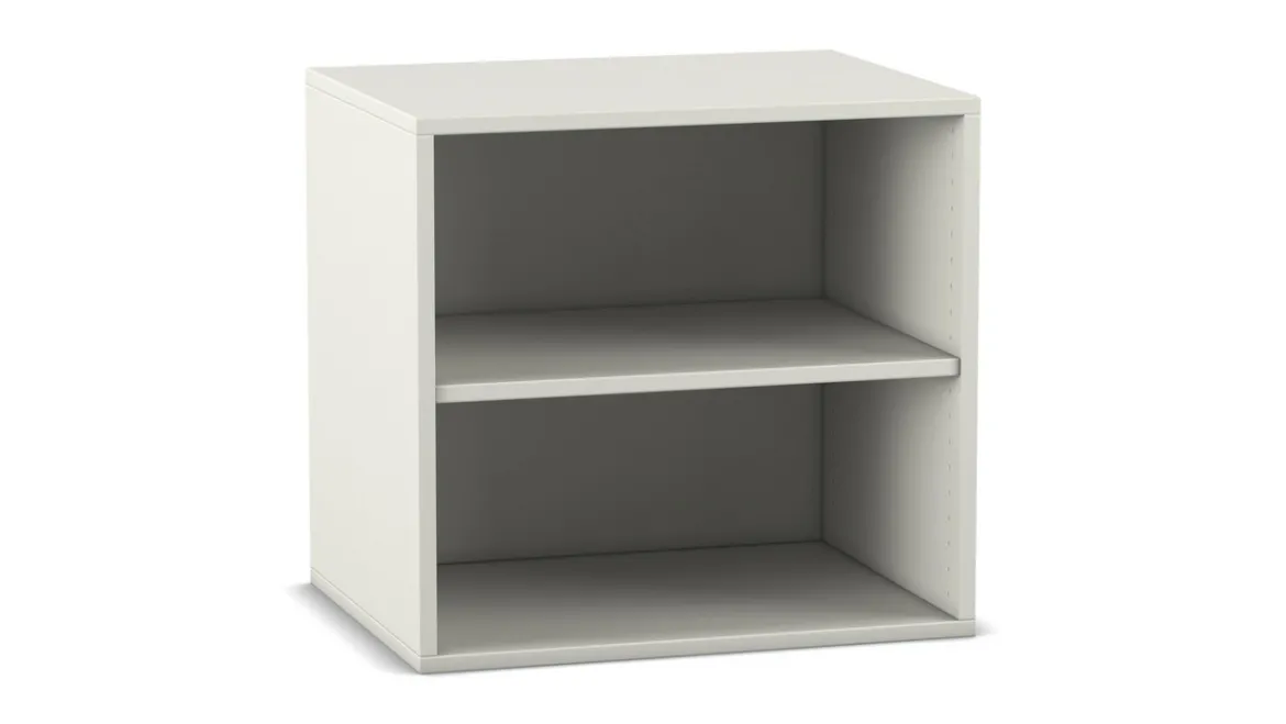 Flexeo Aufsatzregal, Dekor weiß, 2 Fächer, 1 Fachboden HxBxT 60,6x64,1x38 cm