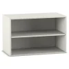 Flexeo Aufsatzregal, Dekor weiß, 2 Fächer, HxBxT: 60,6x94,4x38 cm