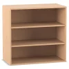 Flexeo Aufsatzregal, 3 Fächer, Buche hell, HxBxT: 90,9 x 94,4 x 48 cm