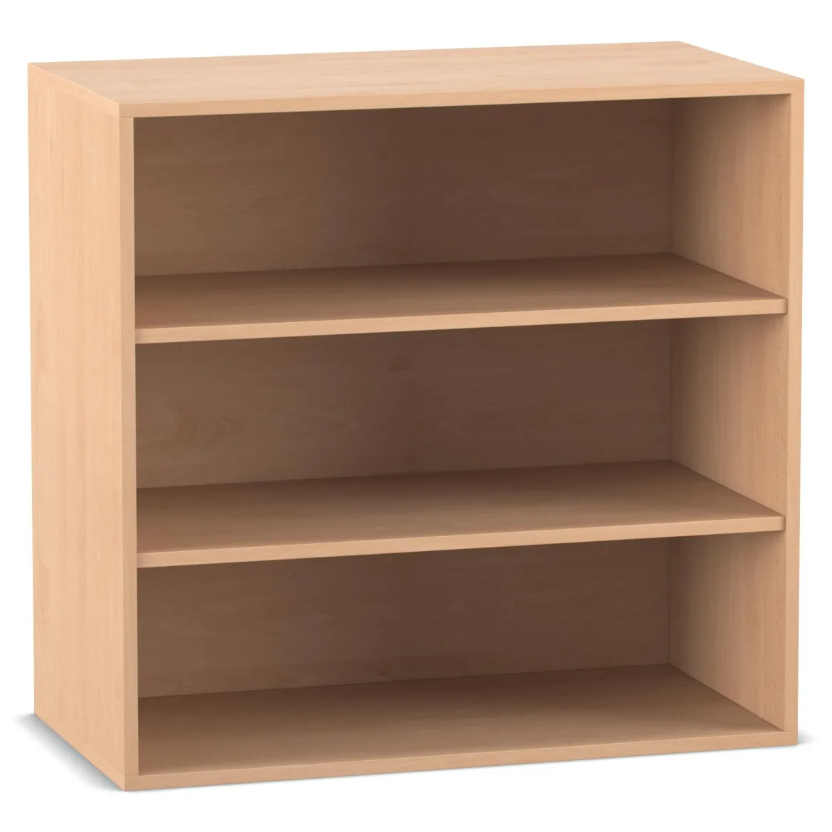 Flexeo Aufsatzregal, 3 Fächer, Buche hell, HxBxT: 90,9 x 94,4 x 48 cm