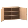 Flexeo Aufsatzschrank, Buche hell, 4 Fachböden, mit Mittelwand, HXBXT: 90,9x126,4x50 cm
