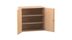 Flexeo Aufsatzschrank, Buche hell, HxBxT: 90,9x94,4x50 cm, 2 Fachböden, Dreholive