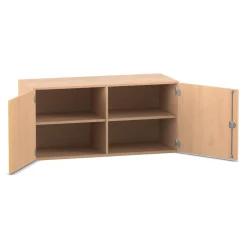 Flexeo Aufsatzschrank, Buche hell, HxBxT: 60,6x126,4x50 cm, 2 Fachböden, Schloss