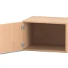 Flexeo Aufsatzschrank, Buche hell, Türanschlag links, HxBxT:41,4x64,1x50cm, Bogengriff mit Schloss