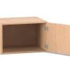 Flexeo Aufsatzschrank, Buche hell, Türanschlag rechts, HxBxT:41,4x64,1x50cm, Bogengriff mit Schloss