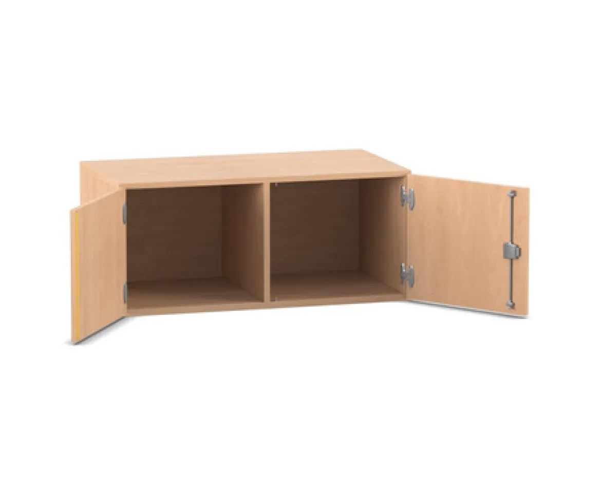 Flexeo Aufsatzschrank, 2 Fächer, 2 Türen, Buche hell, HxBxT: 41,4 x 94,4 cm x 60, Dreholive