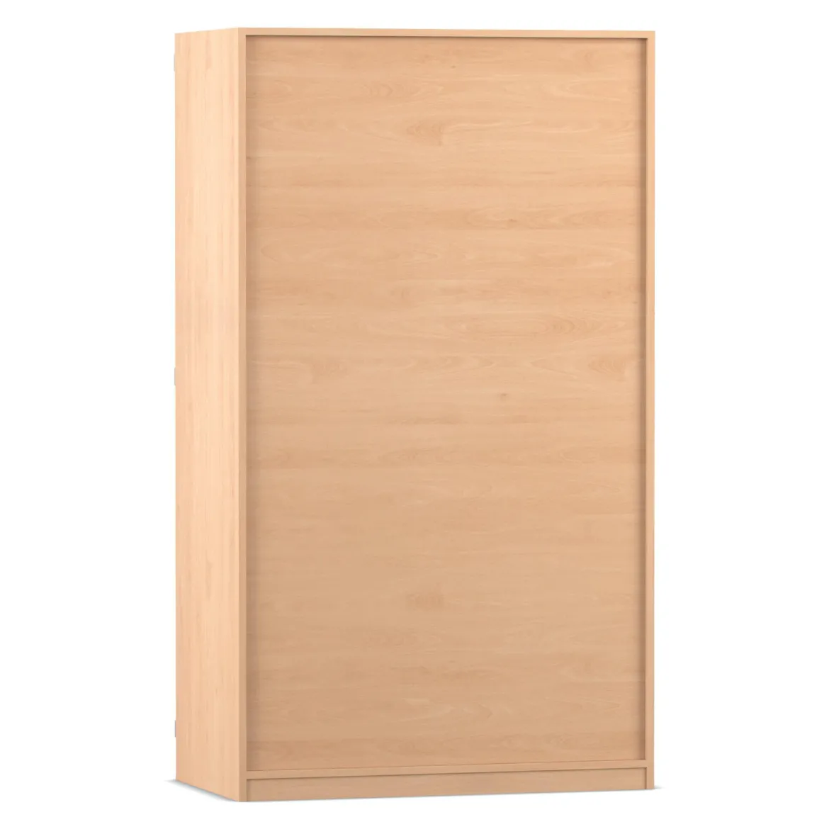 Flexeo Bastelschrank, Buche hell, HxBxT: 190 x 108,1 x 60 cm, 4 Halbtüren, 18 kleine Boxen transparent, Bogengriff mit Schloss