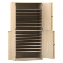 Flexeo® Bastelschrank Jana, Ahorn honig, HxBxT: 190x94,4x60 cm, 16 Fächer, Dreholive