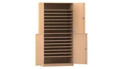 Flexeo® Bastelschrank Jana, Buche hell, 16 Fächer, HxBxT: 190x94,4x60 cm, Dreholive