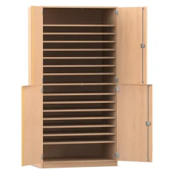 Flexeo® Bastelschrank Jana, Buche hell, 16 Fächer, HxBxT: 190x94,4x60 cm, Dreholive
