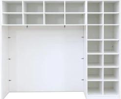 Flexeo Bettzeugschrank für Liegen, 190 x 226 x 68 cm, Dekor Buche hell
