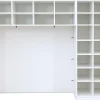 Flexeo Bettzeugschrank für Liegen, 190 x 226 x 68 cm, Holzdekor weiß