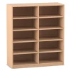 Flexeo® Bibliotheksregal Herkules, Buche dunkel, HxBxT 190x126x38 cm