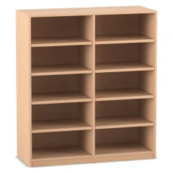 Flexeo® Bibliotheksregal Herkules, Buche dunkel, HxBxT 190x126x38 cm