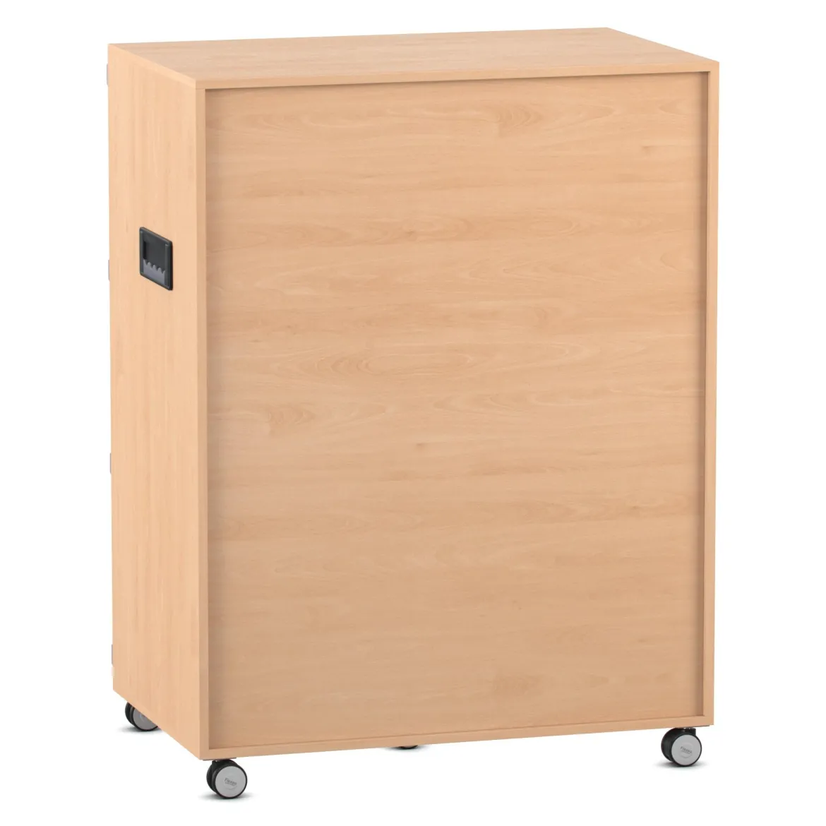 Flexeo fahrbares Multimobil - Musik, Buche hell, 6 kleine Boxen hellgrün/grün HxBxT: 148 x 110 x 70 cm