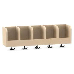 Flexeo Hängegarderobe Armadio, Ahorn honig, HxBxT: 33 x 100 x 23 cm, mit 5 Haken